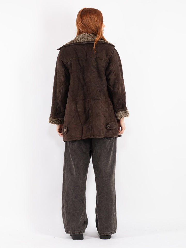 Vintage 90's Women Sheepskin in Brown