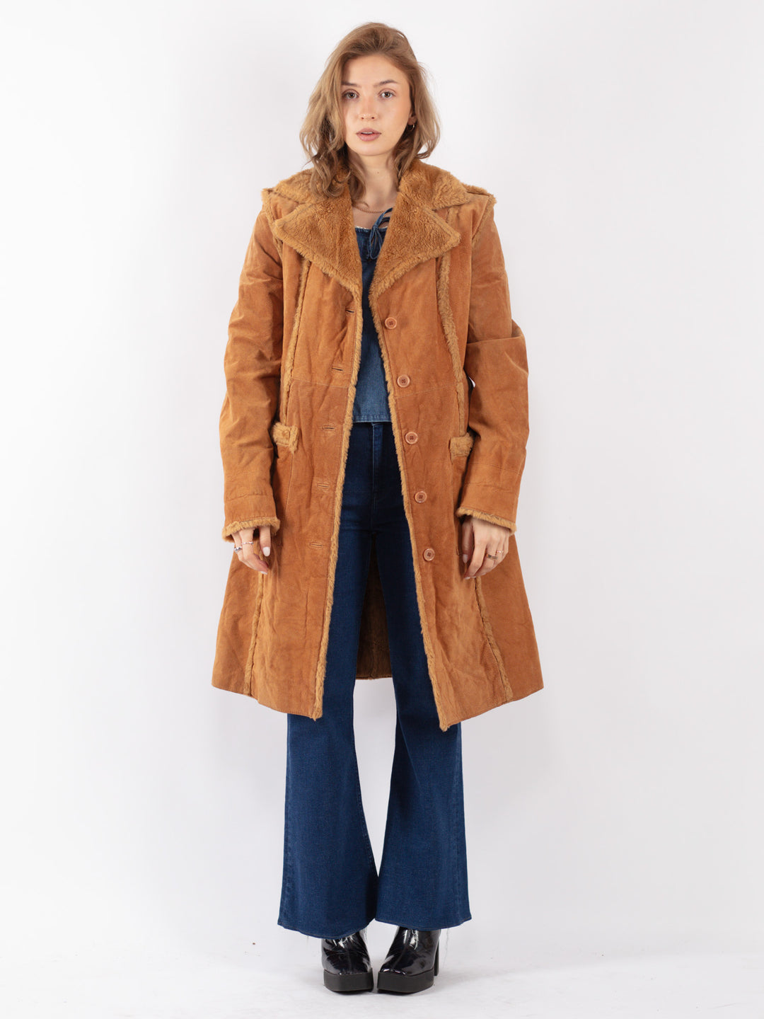 Vintage 90's Women Coat in Brown