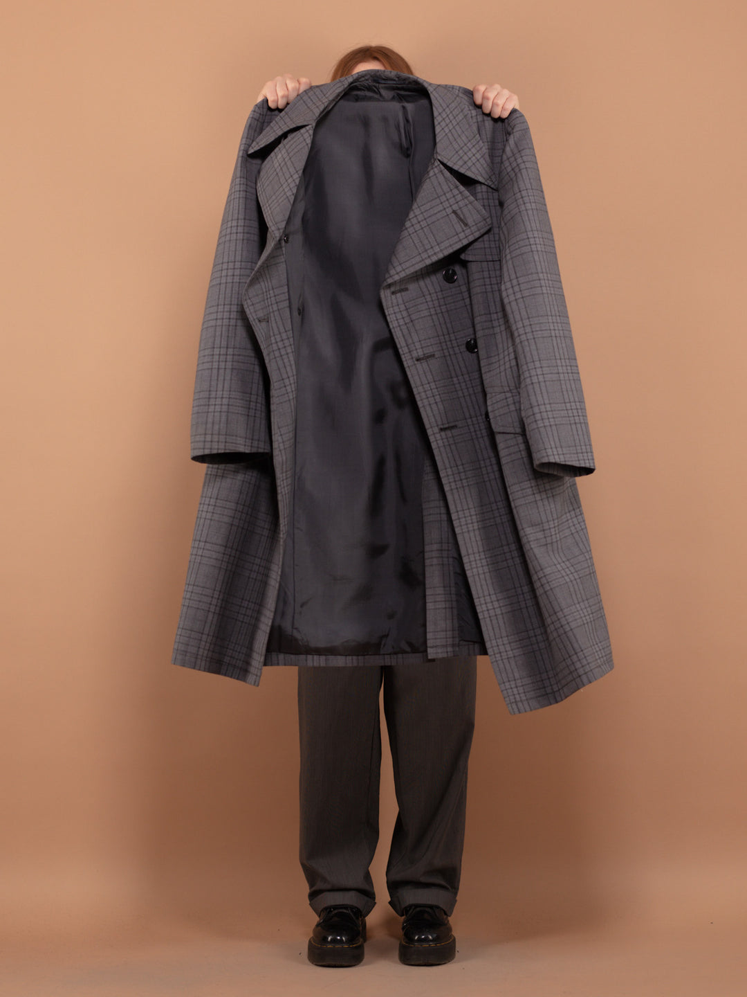 Vintage 90's Women Trench Coat in Gray - NorthernGrip