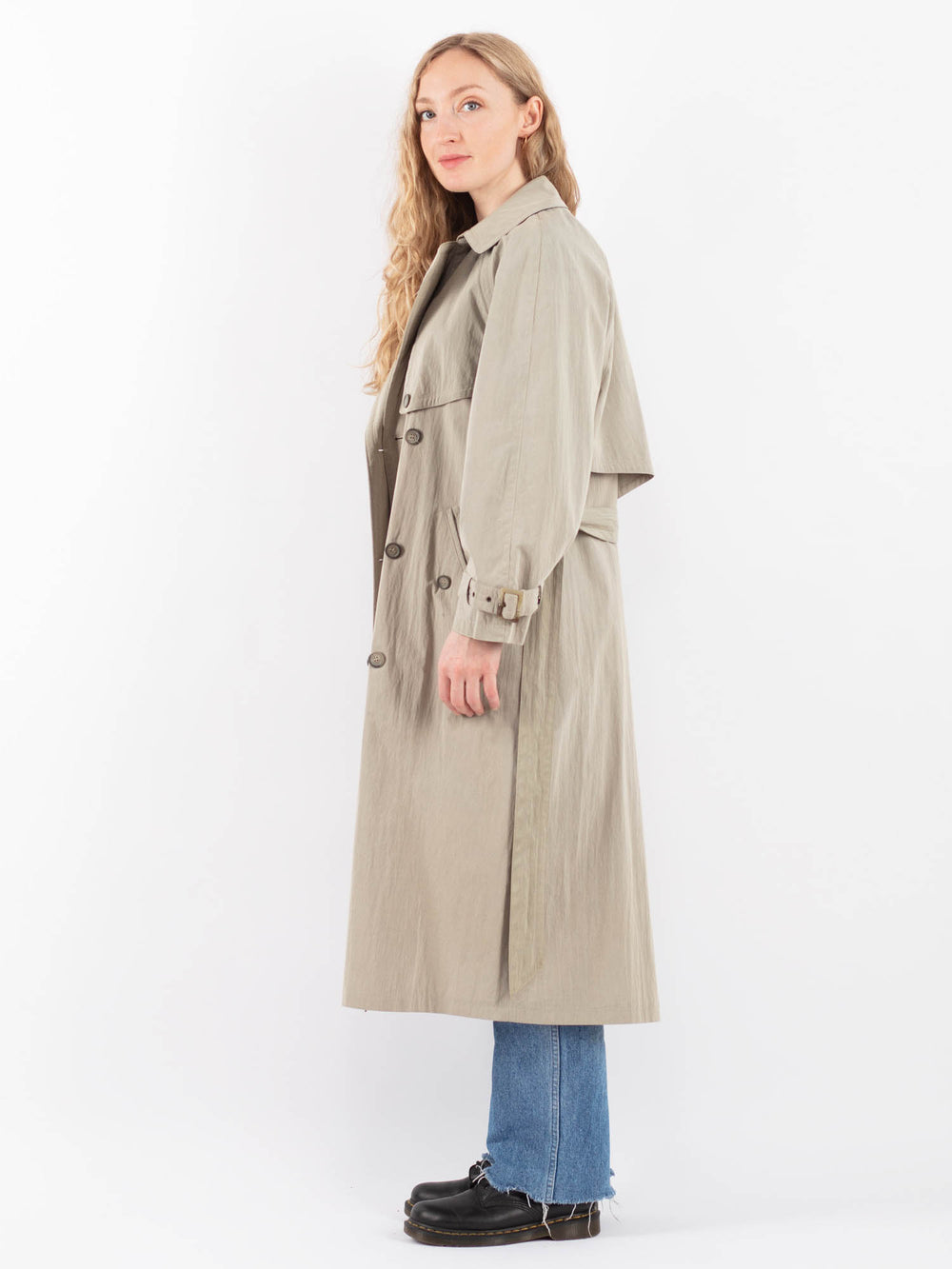 Vintage 90's Women Trench Coat in BeigeV9450