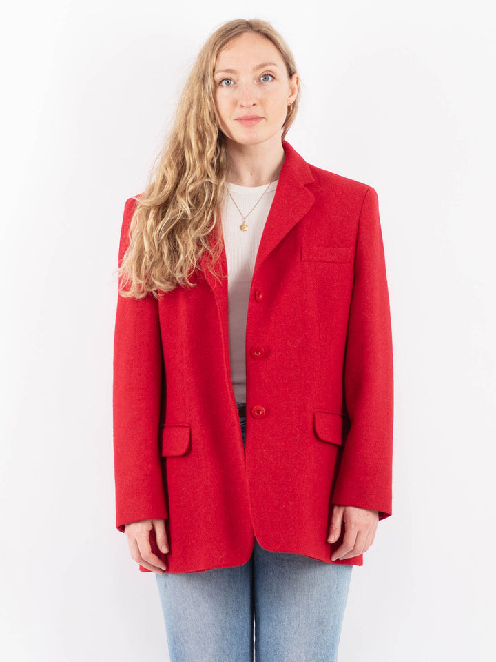 Vintage 90's Women Harris Tweed Jacket in RedZ9517