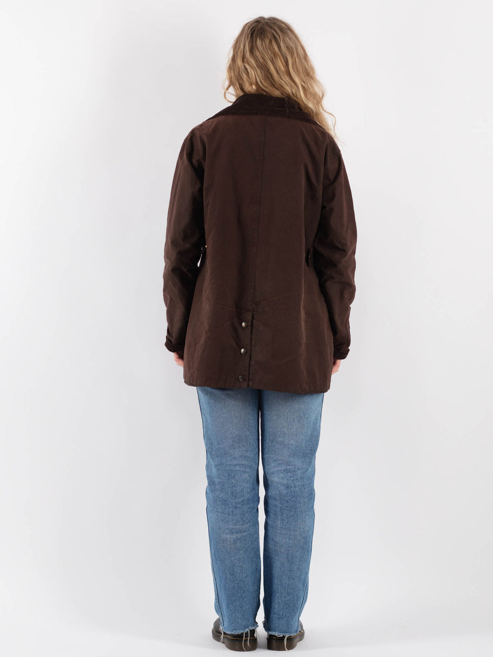 Vintage 90's Women Waxed Cotton Jacket in Brown - NorthernGrip