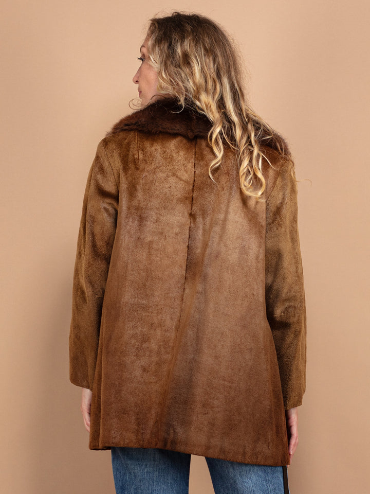 Vintage 60's Women Fur Coat in Brown - NorthernGrip