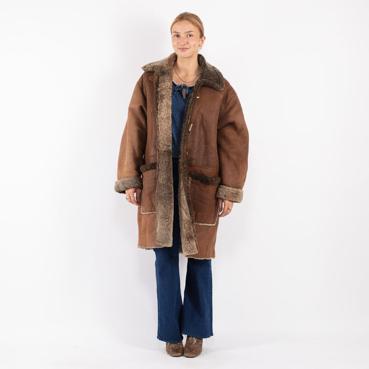 Vintage 80's Women Sheepskin in Brown