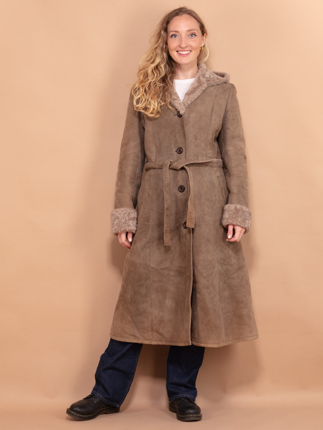 Vintage 70's Women Penny Lane Coat in Beige - NorthernGrip