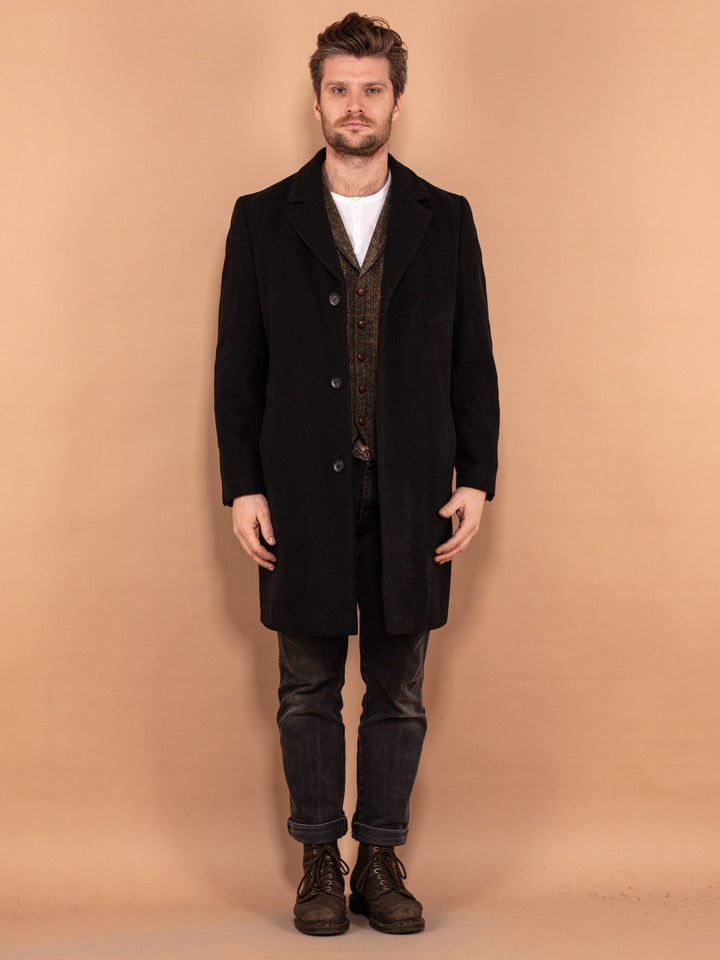 Vintage 00's Men Classic Wool Blend Coat in Grey - NorthernGrip