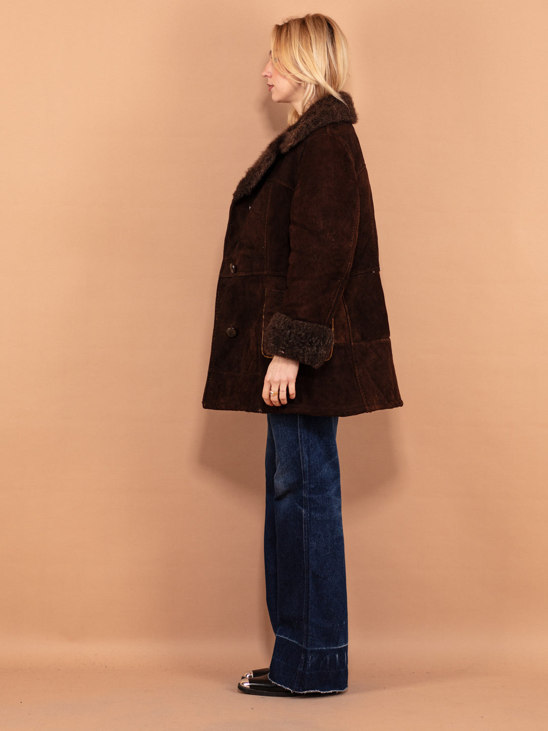 Vintage 70's Penny Lane Sheepskin Coat in Brown - NorthernGrip