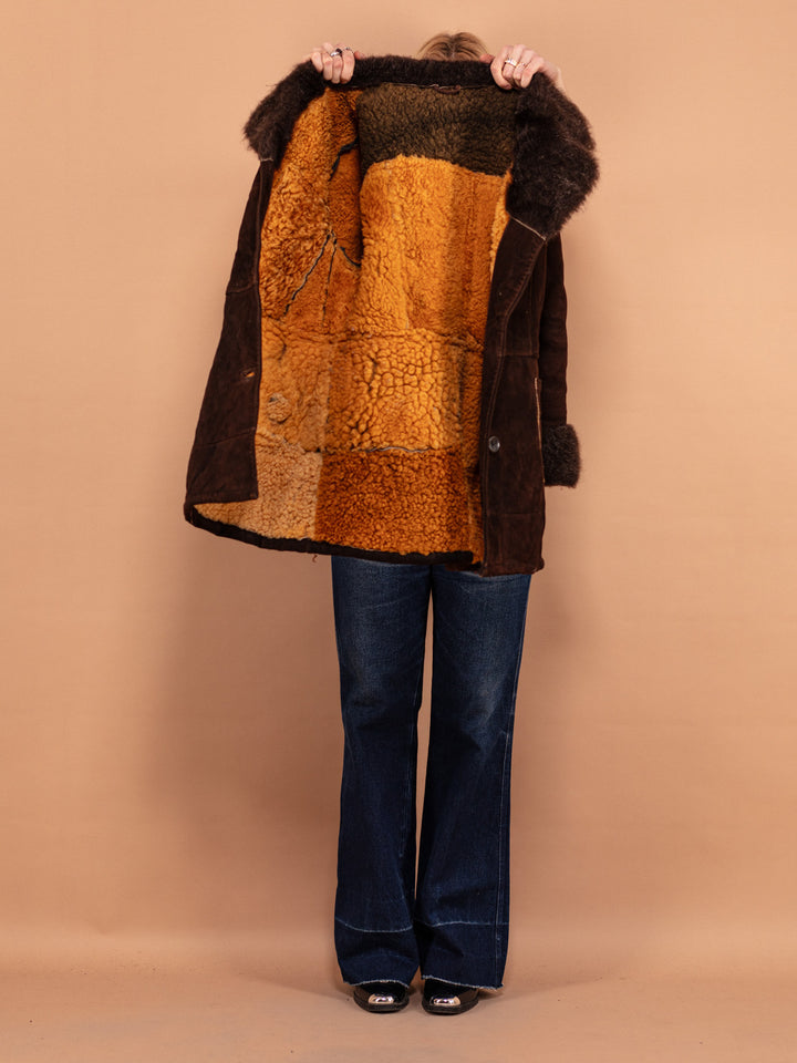 Vintage 70's Penny Lane Sheepskin Coat in Brown - NorthernGrip