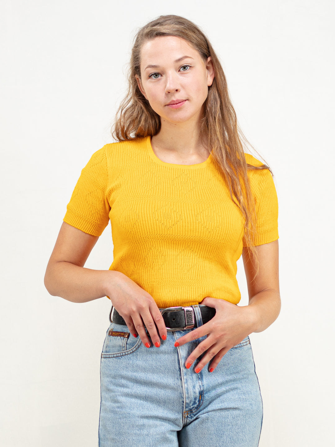 Vintage 70's Women Yellow Polo Shirt - NorthernGrip