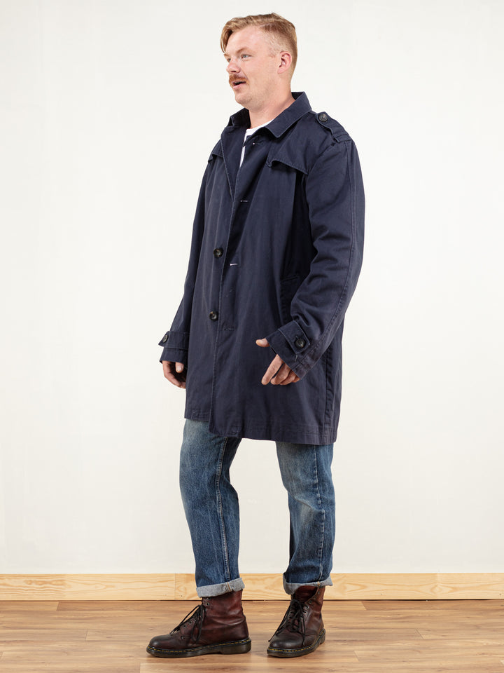 Vintage 90's Men Cotton Mac Coat - NorthernGrip