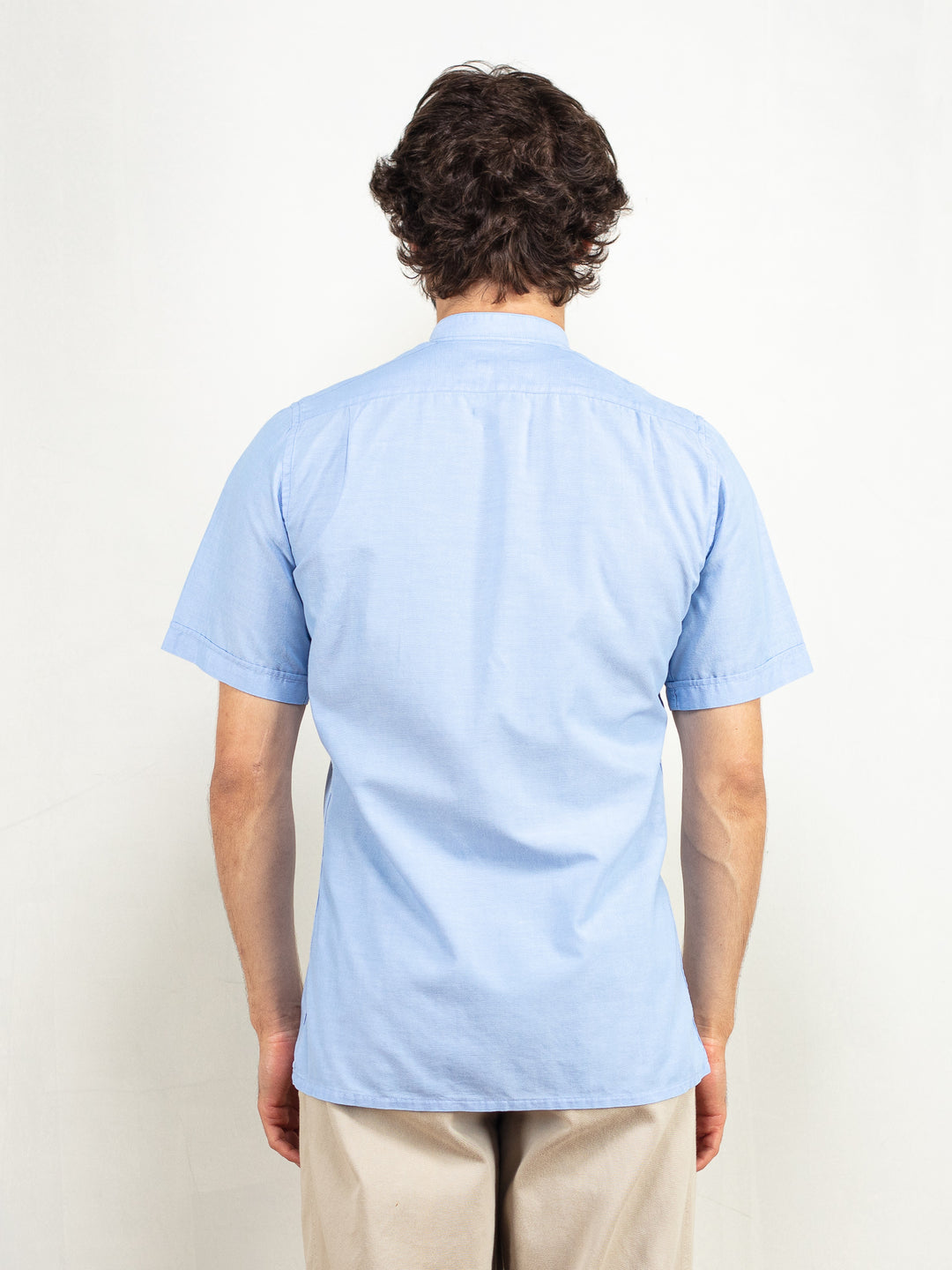 Vintage Men 90's Collarless Shirt - NorthernGrip