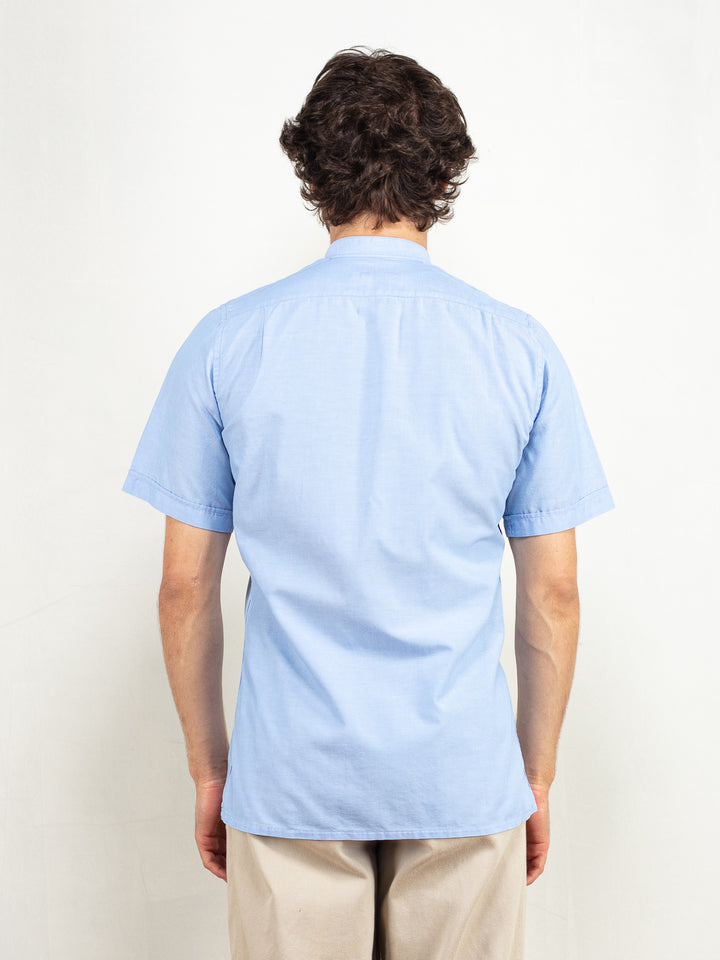 Vintage Men 90's Collarless Shirt - NorthernGrip