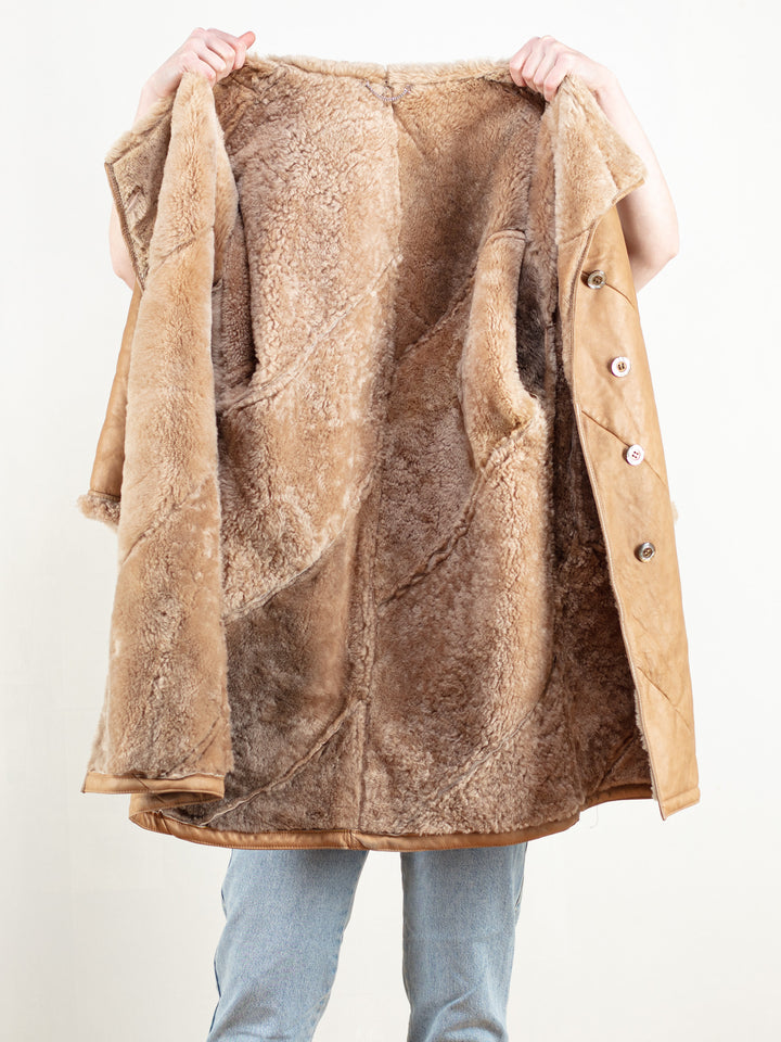 Vintage 70's Shearling Leather Coat - NorthernGrip