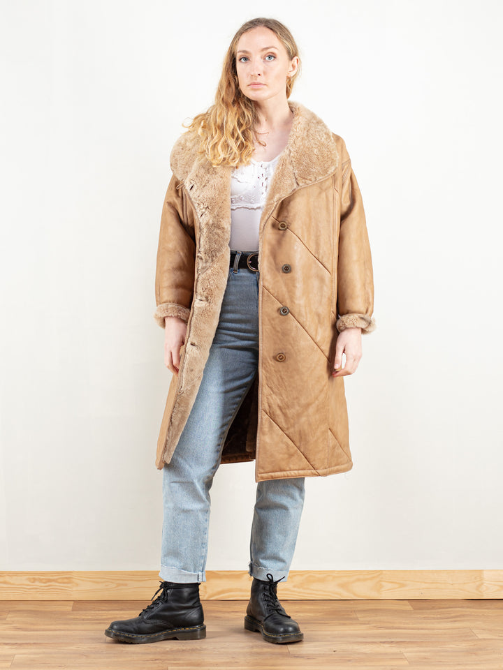 Vintage 70's Shearling Leather Coat - NorthernGrip