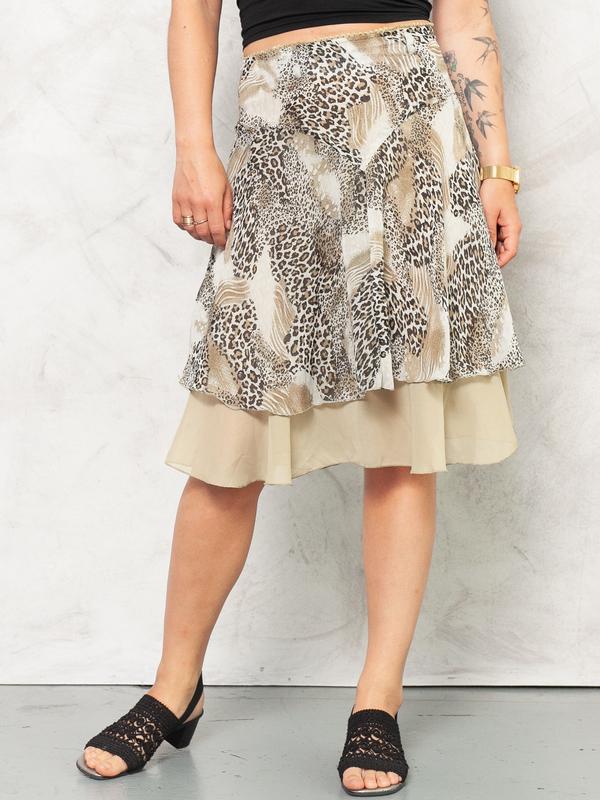 Vintage Y2K Women Animal Print Skirt - NorthernGrip