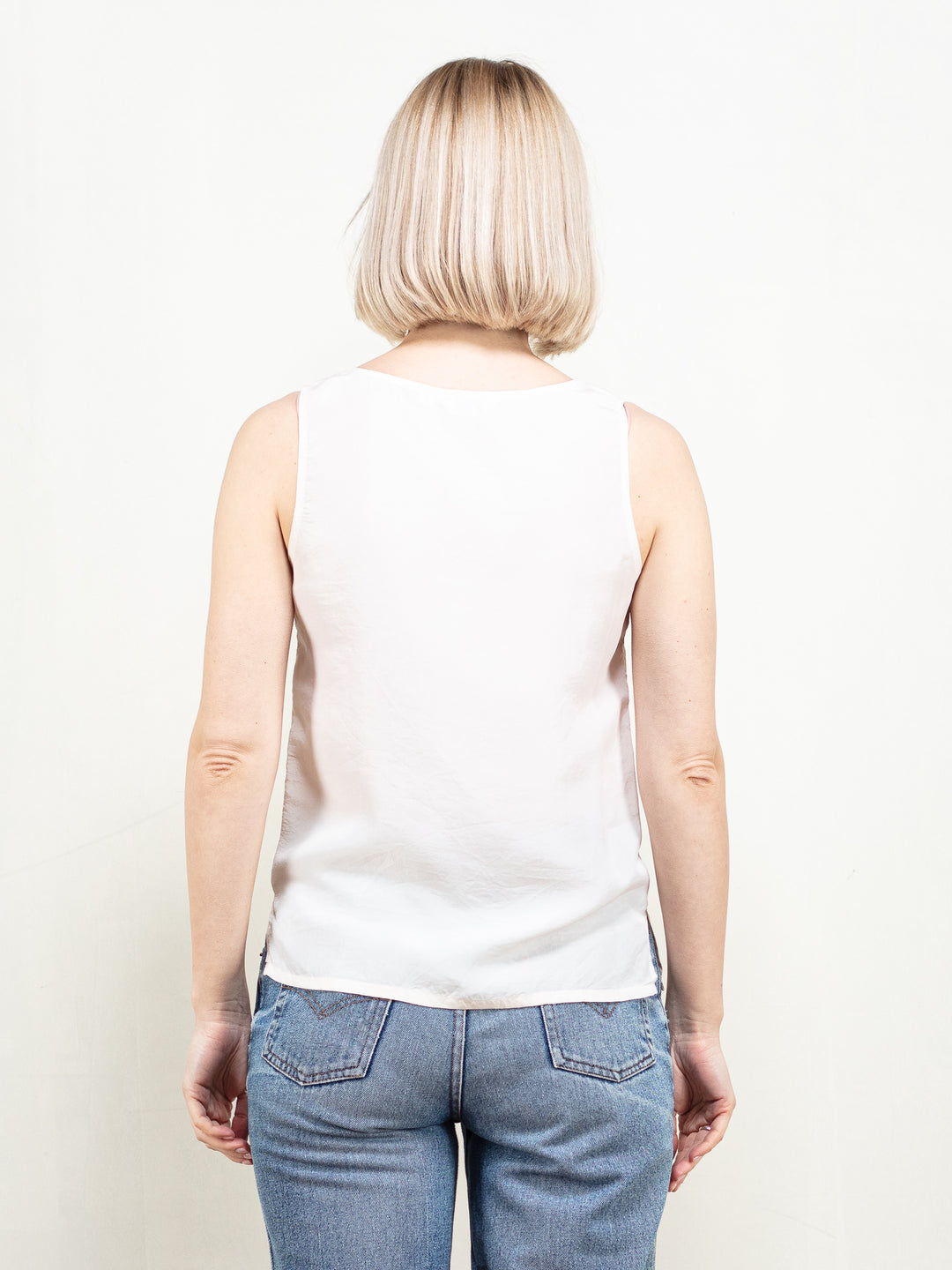 Vintage 90's Women Silk Sleeveless Top - NorthernGrip