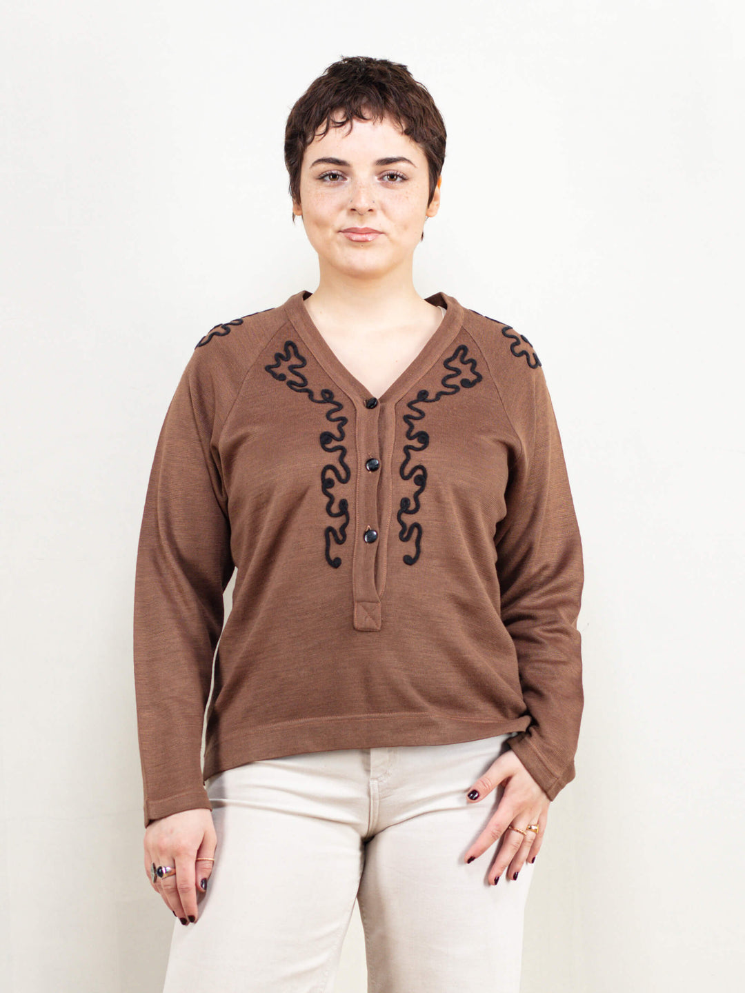 Vintage 70's Women Brown Sweater - NorthernGrip