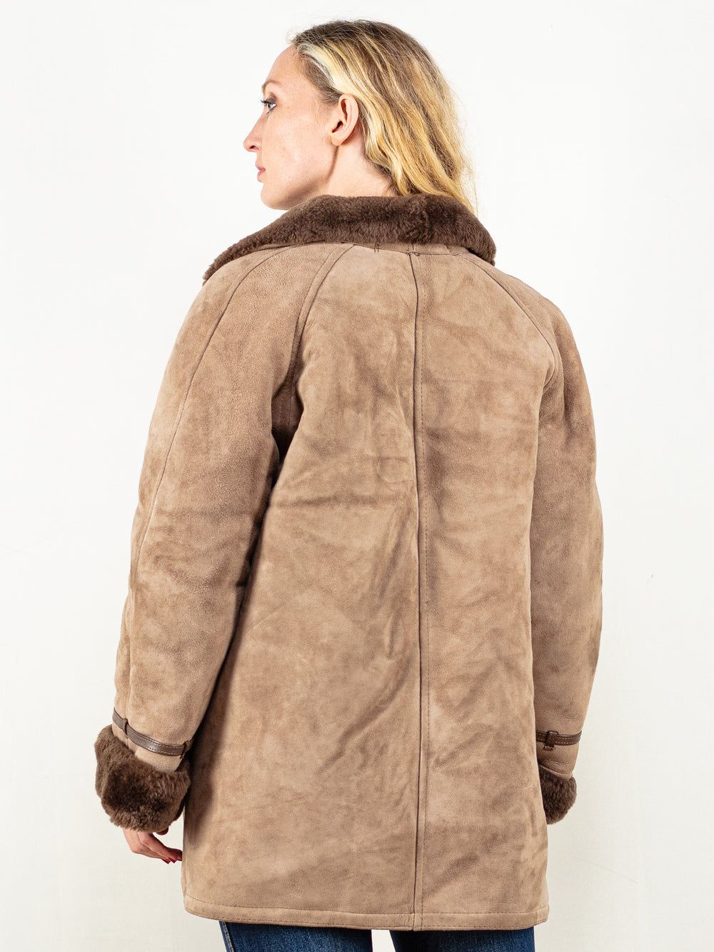 Vintage 70's Women Penny Lane Coat in Brown - NorthernGrip
