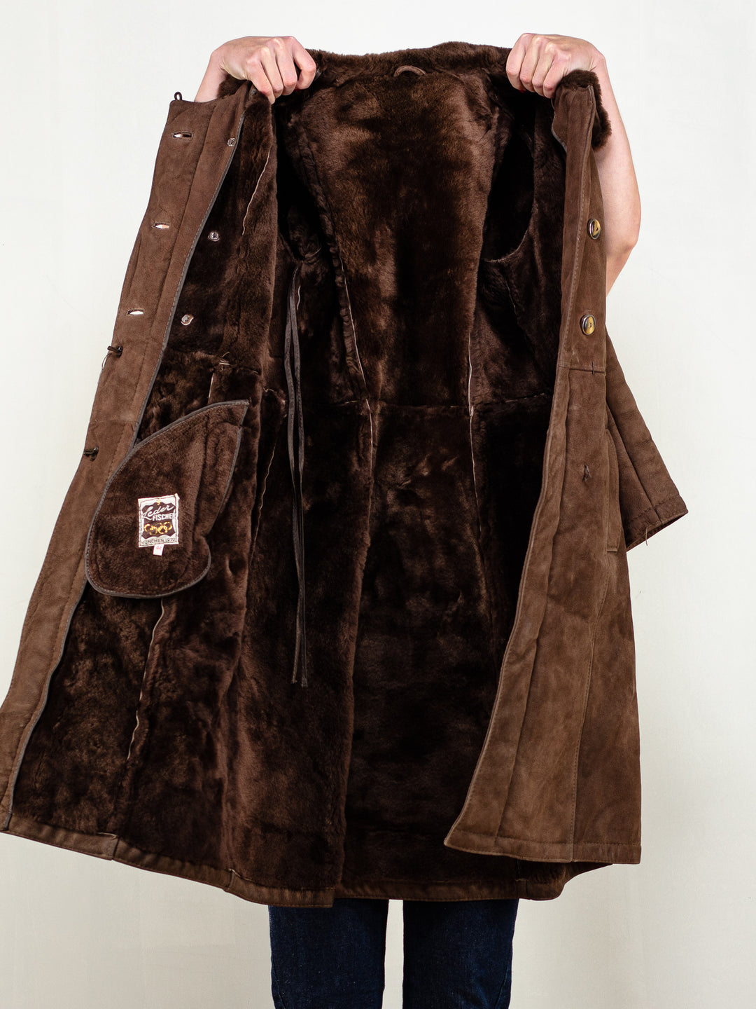 Vintage 70's Women Penny Lane Coat in Brown - NorthernGrip