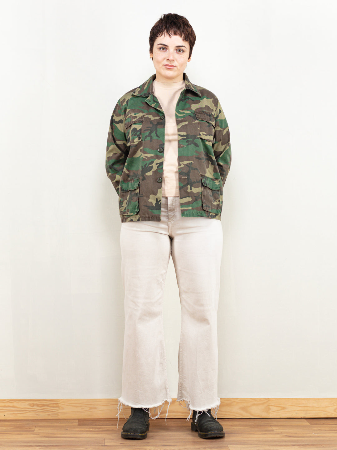 Vintage 80's Women Camouflage Jacket - NorthernGrip