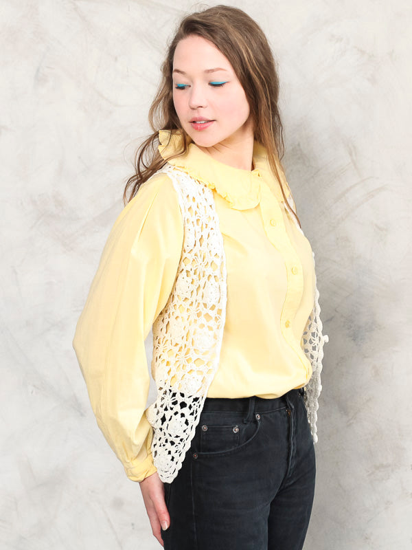 Vintage 90's Crochet Waistcoat Vest - NorthernGrip