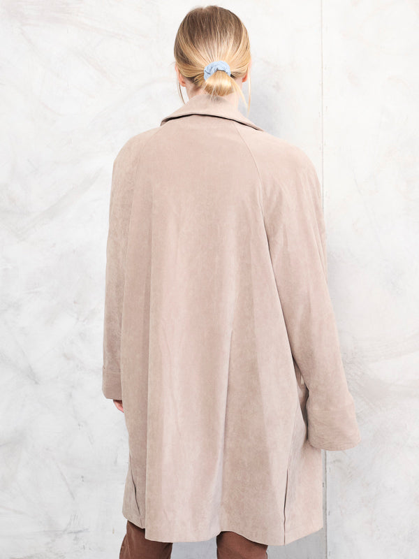 Vintage 80's Women Lightweight Coat in Beige - NorthernGrip