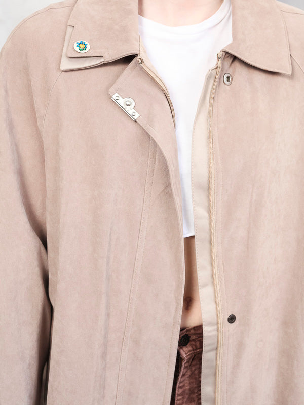 Vintage 80's Women Lightweight Coat in Beige - NorthernGrip