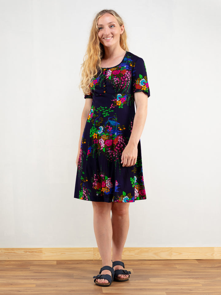 Vintage 70's Women Floral Summer Dress - NorthernGrip
