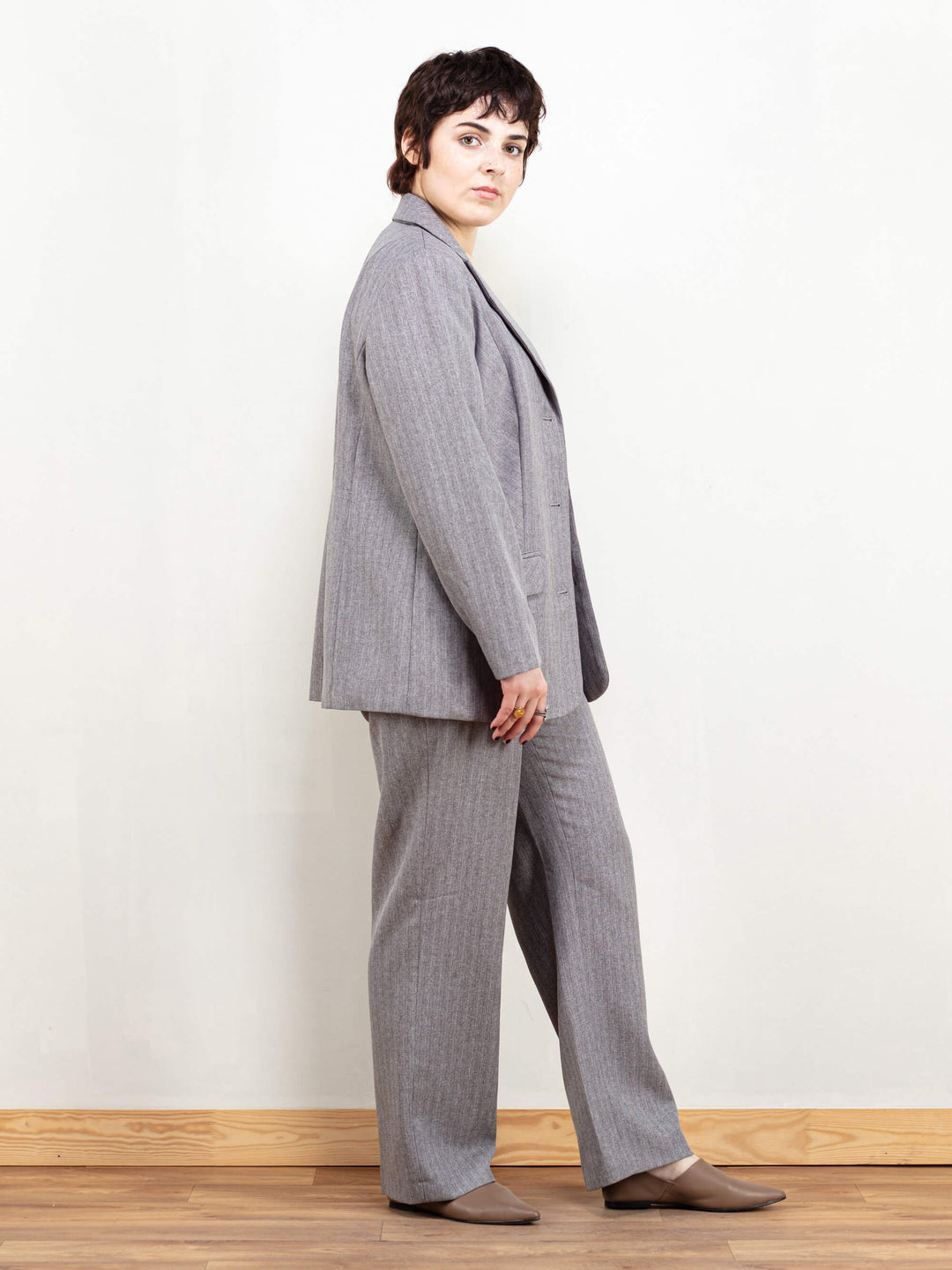 Vintage 90's Women Gray Pantsuit - NorthernGrip