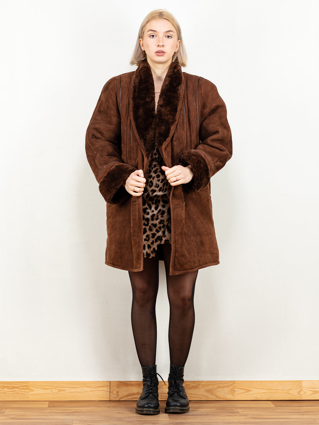 Vintage 80's Women Hide Society Sheepskin Coat - NorthernGrip