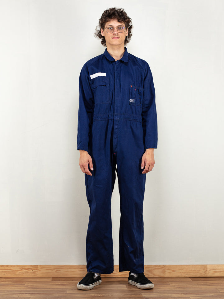 Vintage 80's Men Indigo Blue Boiler Suit - NorthernGrip