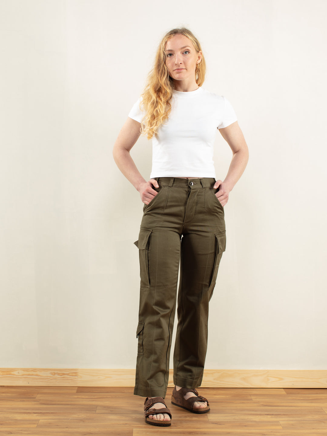 Vintage 70's Khaki Green Women Military Pants - NorthernGrip