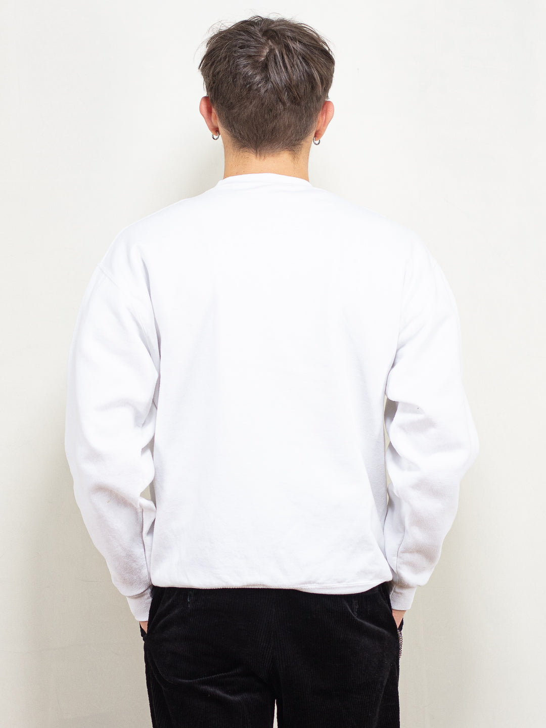 Vintage 90's Men Daytona Beach Sweatshirt in White - NorthernGrip