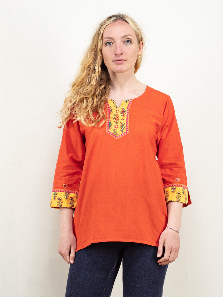 Vintage 80's Women Orange Shirt - NorthernGrip