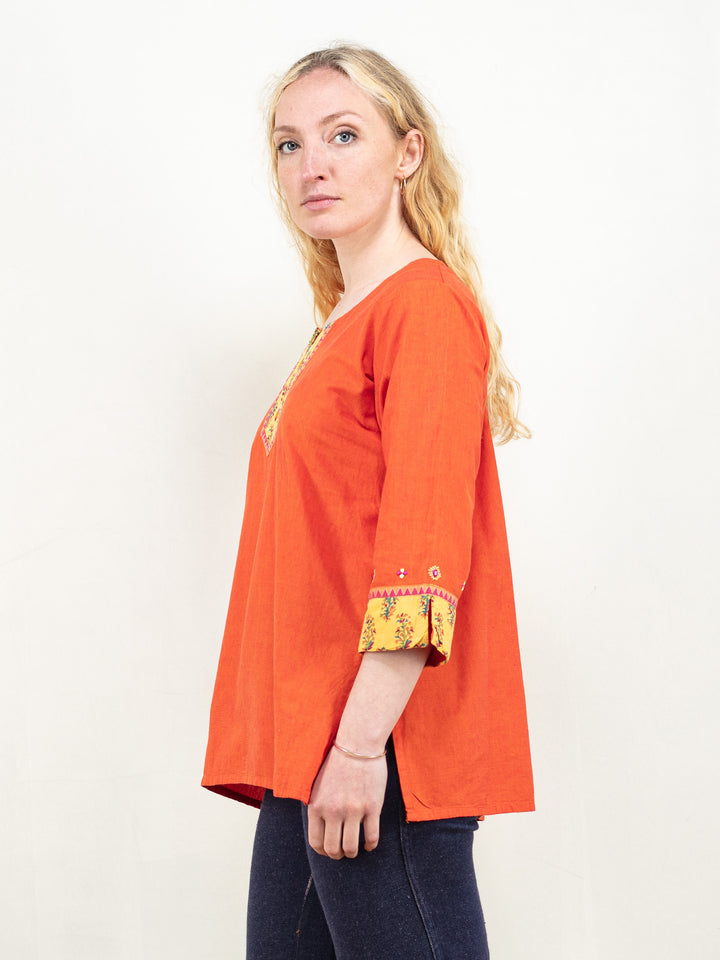 Vintage 80's Women Orange Shirt - NorthernGrip