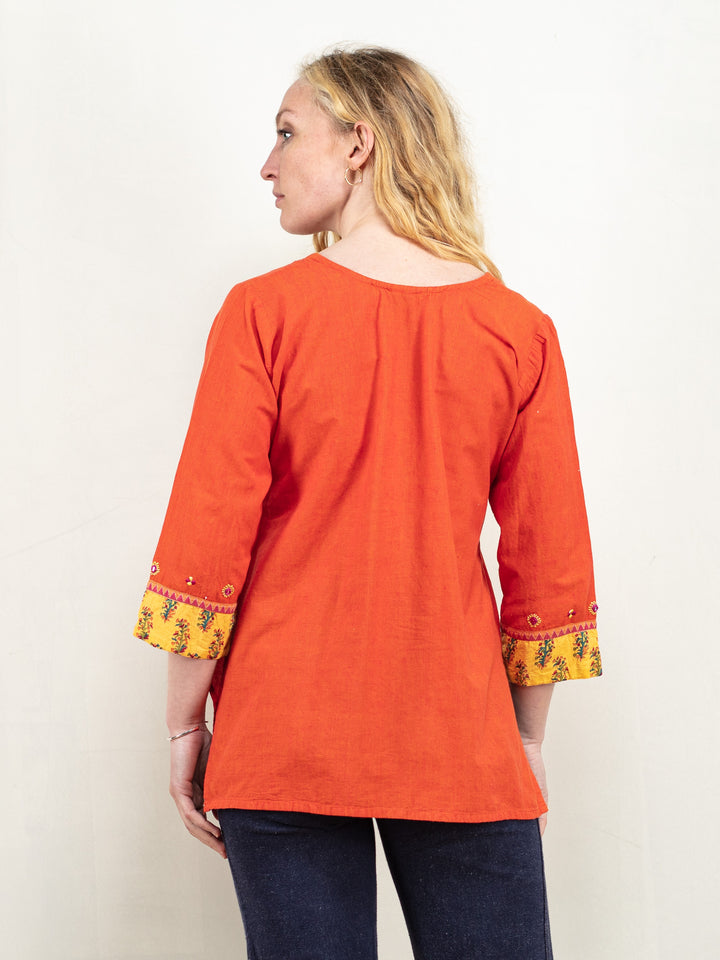 Vintage 80's Women Orange Shirt - NorthernGrip