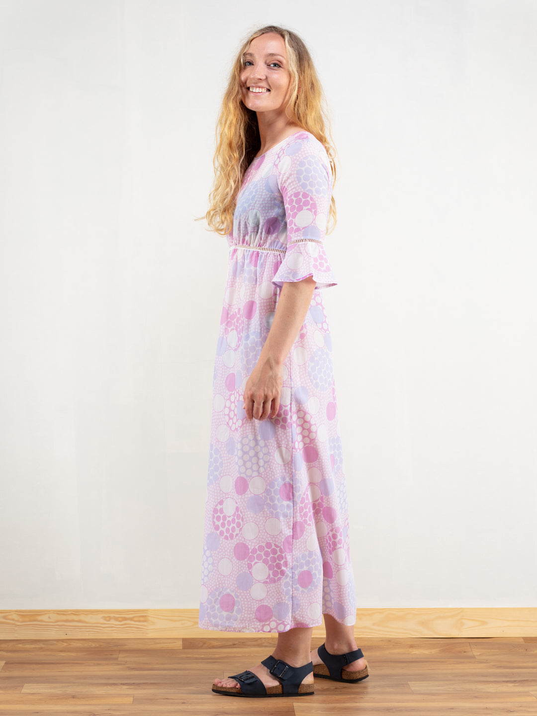 Vintage 70's Pastel Patterned Dress - NorthernGrip