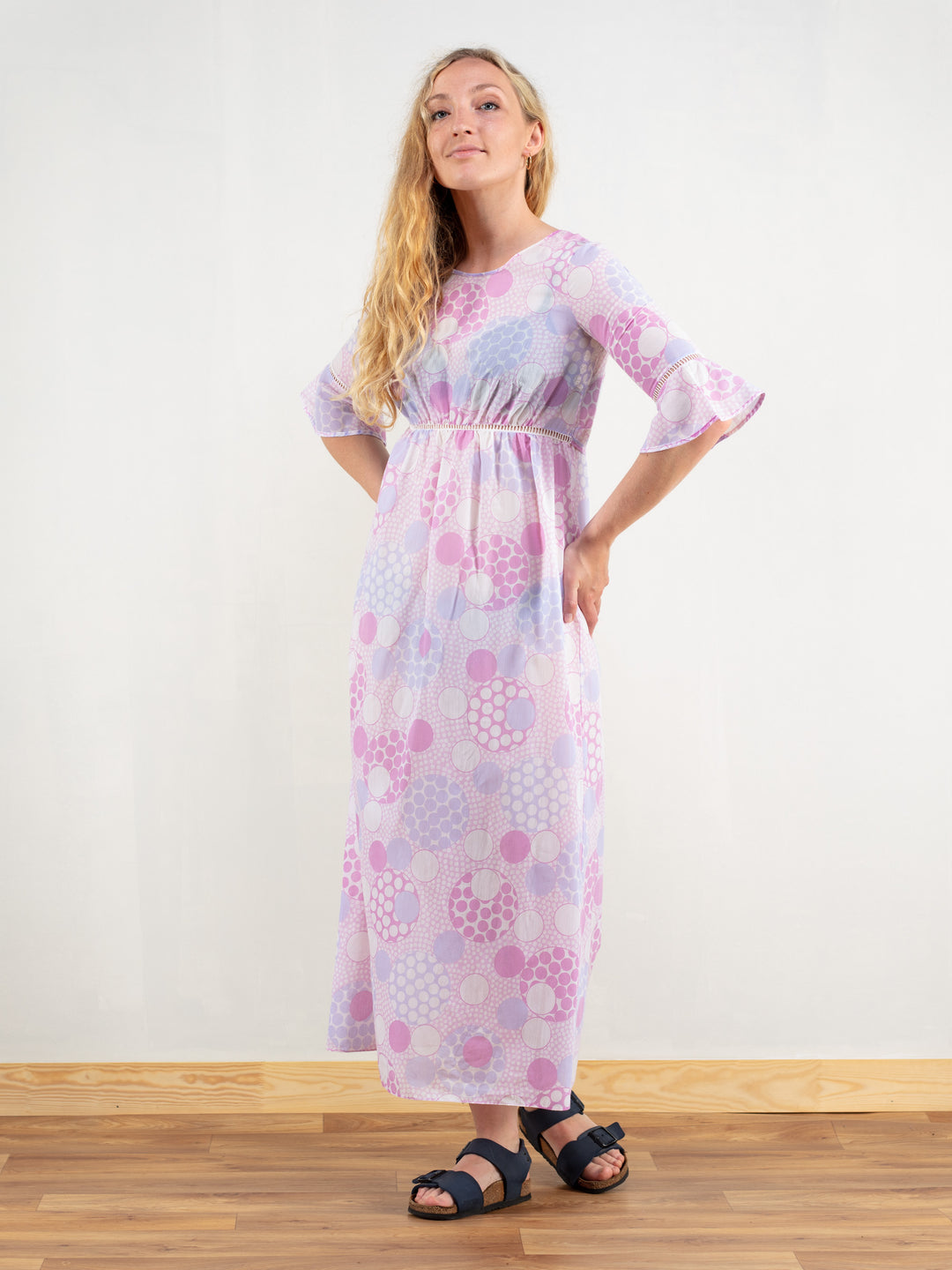 Vintage 70's Pastel Patterned Dress - NorthernGrip