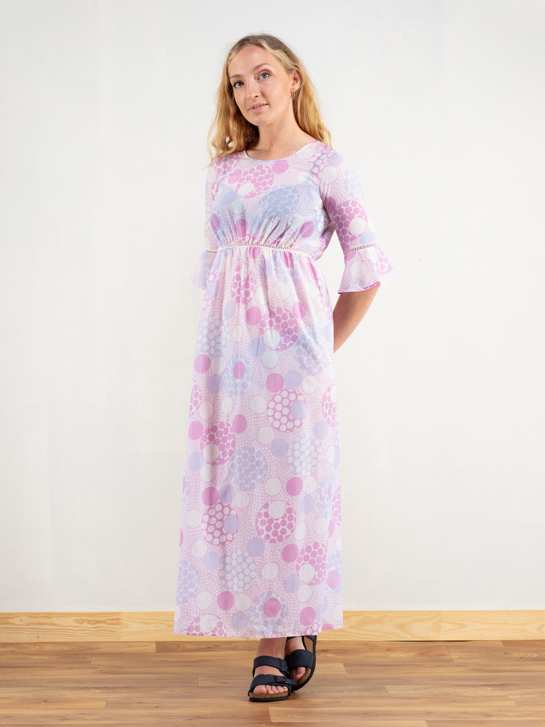 Vintage 70's Pastel Patterned Dress - NorthernGrip