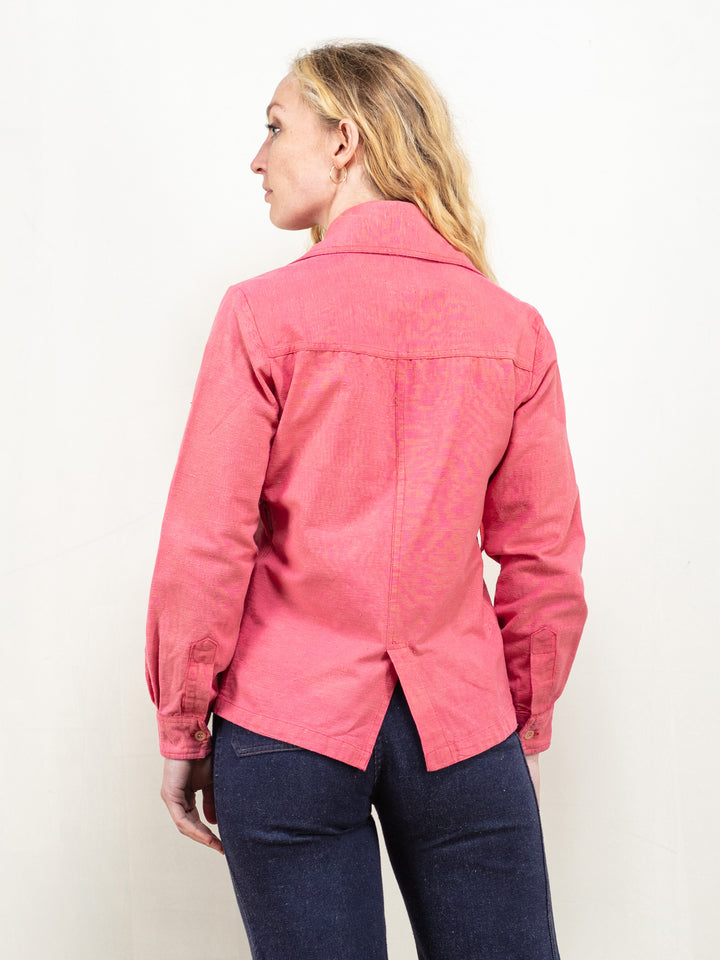Vintage 70's Women Pink Light Jacket - NorthernGrip