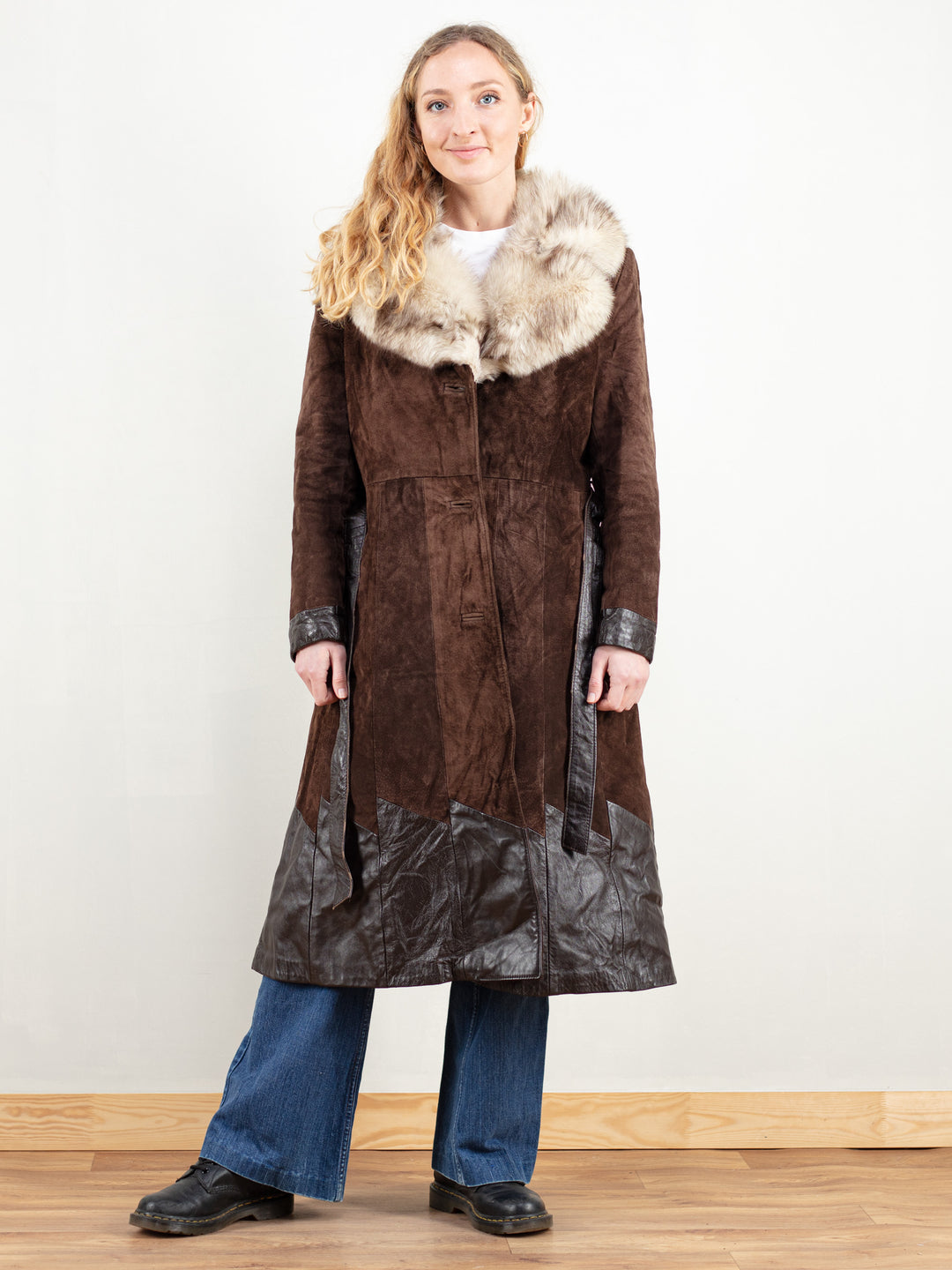 Vintage 70's Women Fur Suede Coat - NorthernGrip