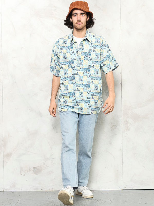 Vintage 90's Hawaiian Men Shirt - NorthernGrip