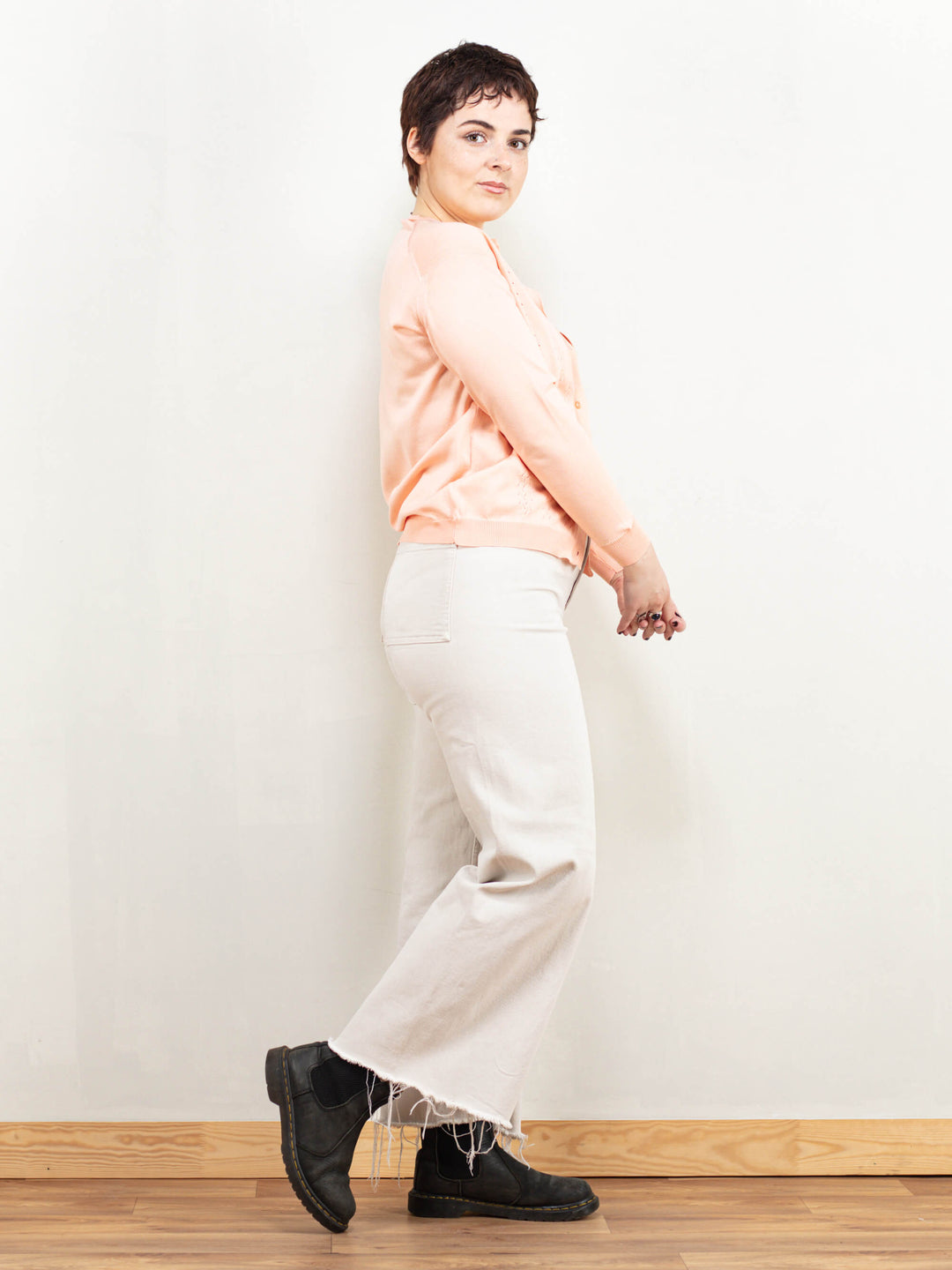 Vintage 70's Women Pointelle Cardigan - NorthernGrip