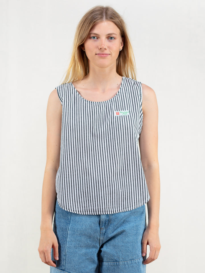 Vintage 90's Striped Cotton Women Top - NorthernGrip