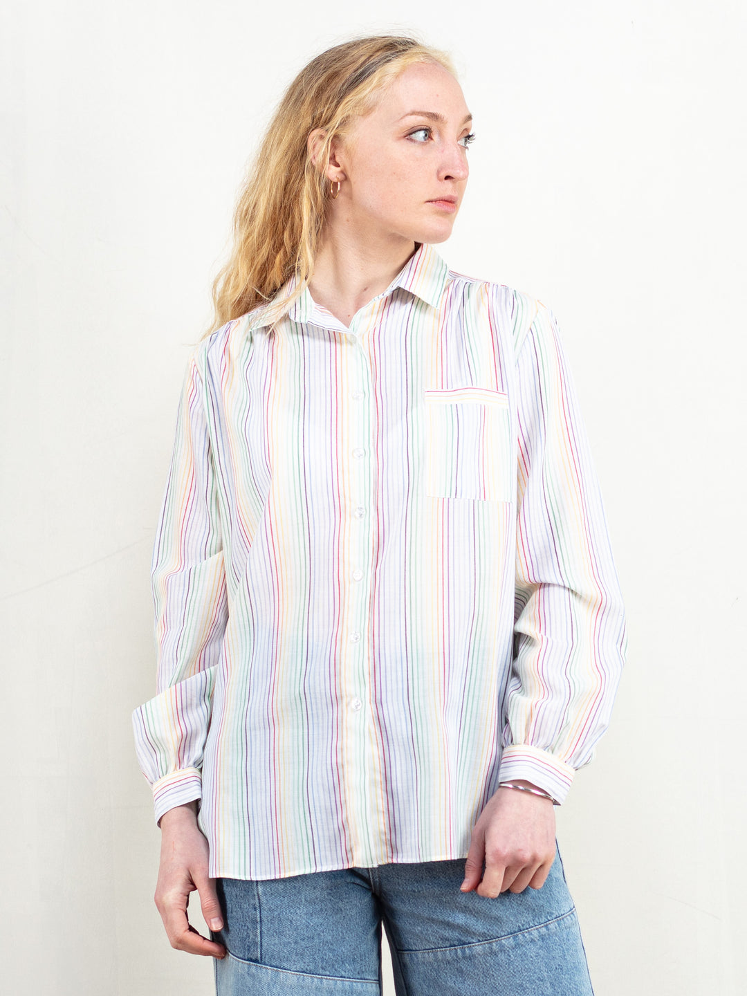 Vintage 90's Women Striped Shirt - NorthernGrip