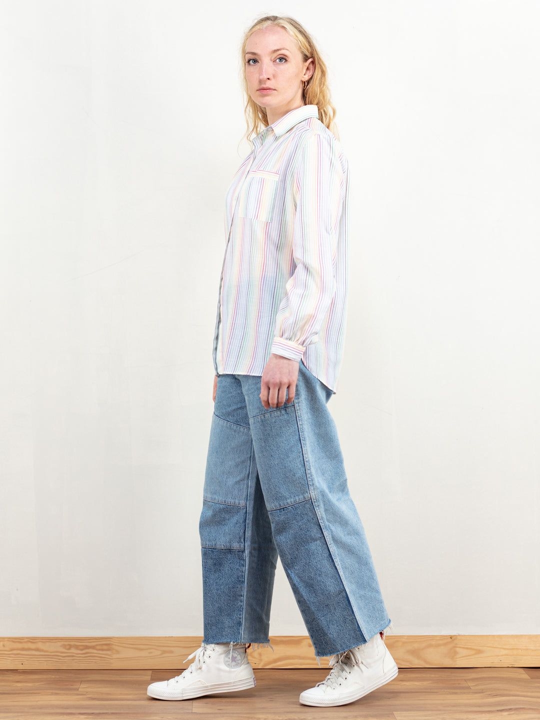 Vintage 90's Women Striped Shirt - NorthernGrip