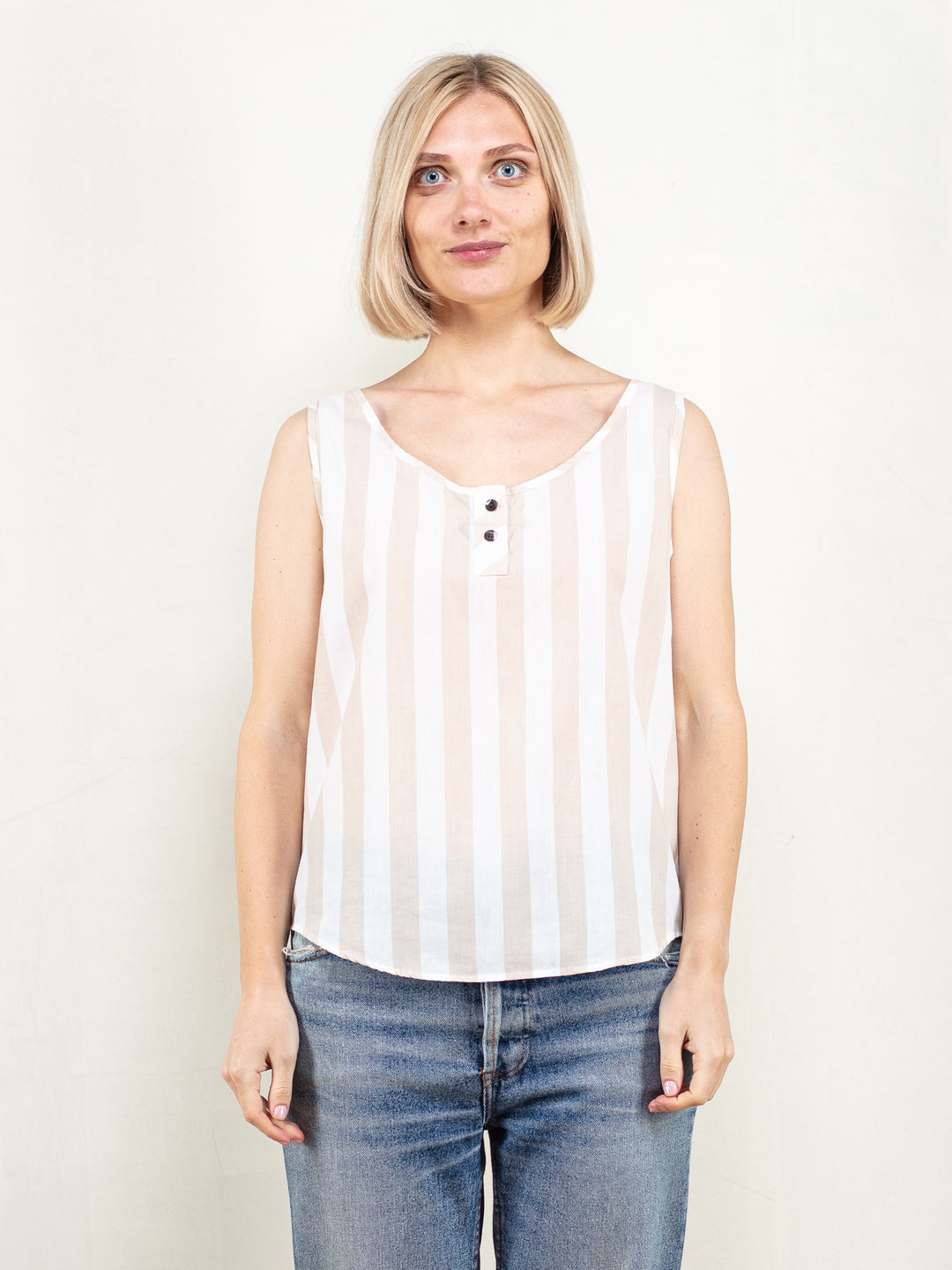 Vintage 90's Women Striped Tank Top - NorthernGrip