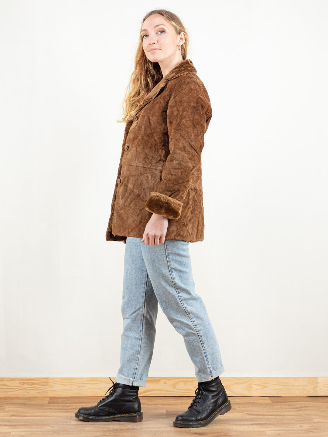 Vintage 70's Women Brown Sherpa Jacket - NorthernGrip