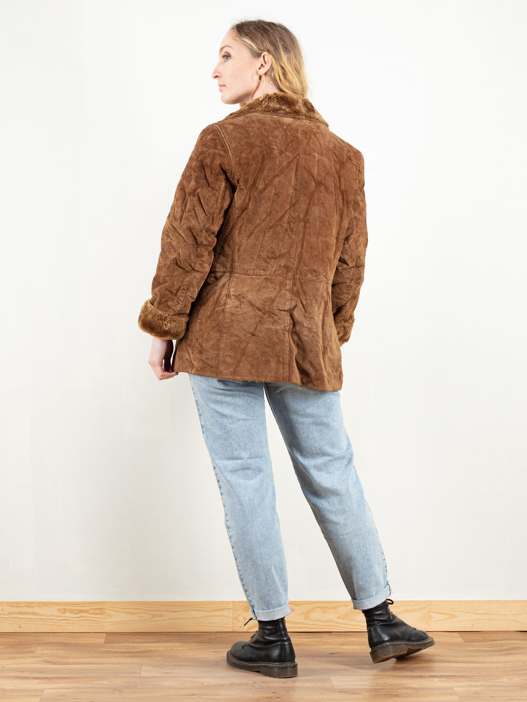 Vintage 70's Women Brown Sherpa Jacket - NorthernGrip