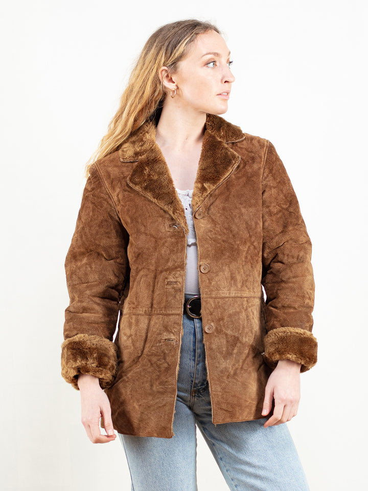 Vintage 70's Women Brown Sherpa Jacket - NorthernGrip